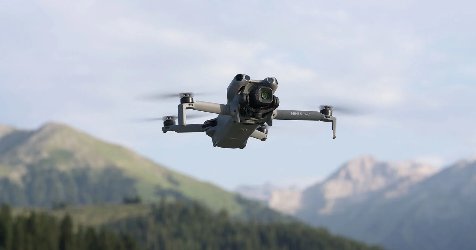 Survey drone in flight capturing roof inspection imagery