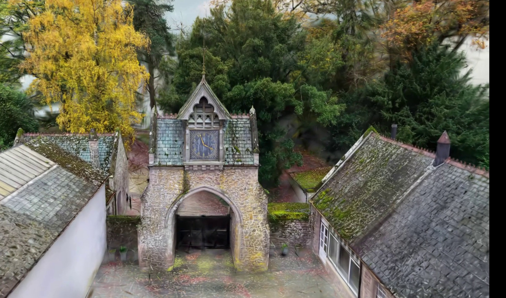 Building facade captured by 3D scan for elevation drawings